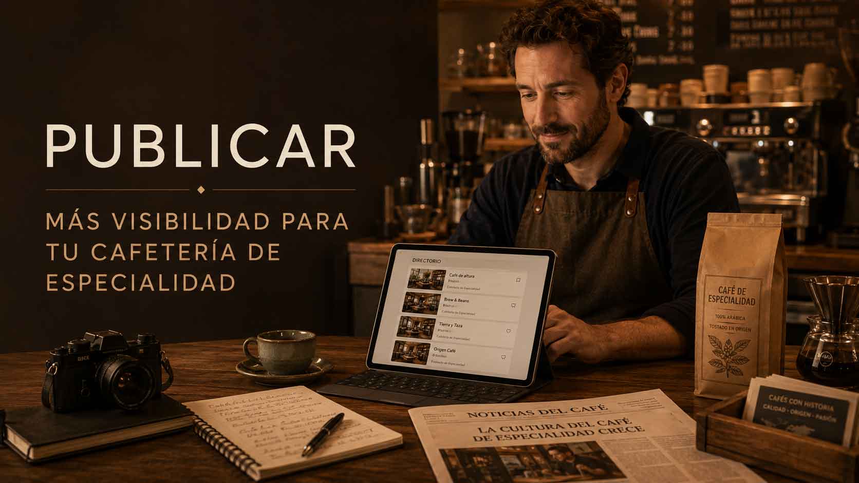 Publicar cafetería o café de especialidad